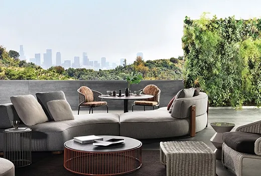 Hotelska vanjska sofa od tkanine